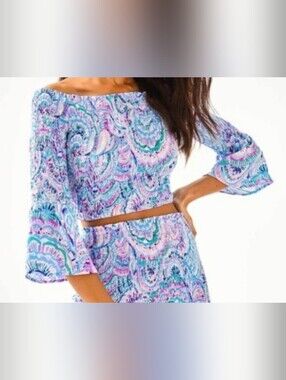 Lilly Pulitzer Soren Off The Shoulder Blouse- Size M